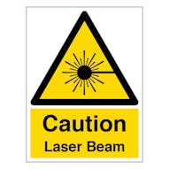 Caution Laser Beam - Portrait