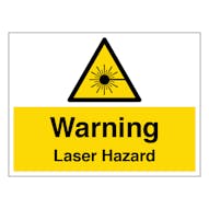 Warning Laser Hazard - Large Landscape