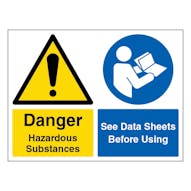 Danger Hazardous Substances / See Data Sheets - Landscape