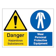 Danger Hazardous Substances / Wear PPE - Landscape