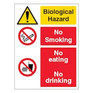 Biological Hazard / No Smoking - Portrait