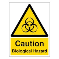 Caution Biological Hazard - Portrait