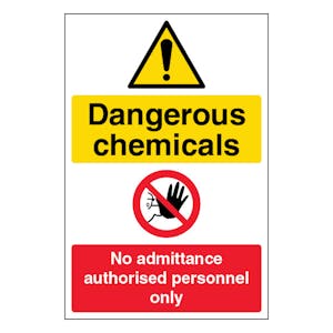 Dangerous Chemicals No Admittance - Portrait