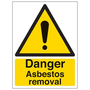 Danger Asbestos Removal - Portrait