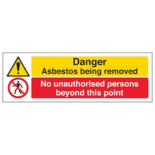 Asbestos/Unauthorised Persons - Landscape