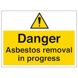 Danger Asbestos Removal - Large Landscape
