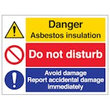 Asbestos/Do Not Disturb/Report Damage