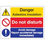 Asbestos/Do Not Disturb/Report Damage