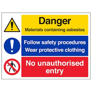 Asbestos/Safety Procedures/No Entry