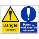 Danger Asbestos/Permit To Work - Large Landscape