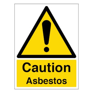 Caution Asbestos - Portrait