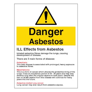 Danger Asbestos Guidance - Portrait