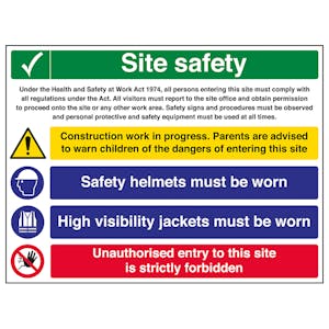 Multi Hazard Site Safety Hi Vis Jackets - Large Landscape
