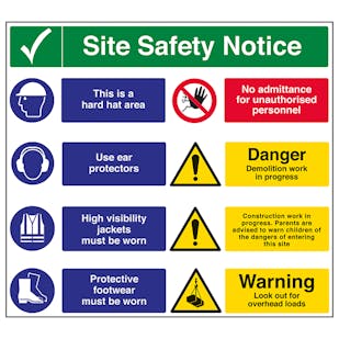 Multi Hazard Site Safety Notice 8 Points 2 Column