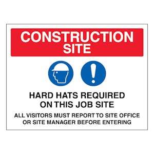 Construction Site Hard Hats Required - Landscape