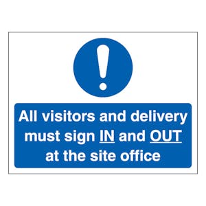 All Visitors And Delivery Must Sign In And Out - Landscape