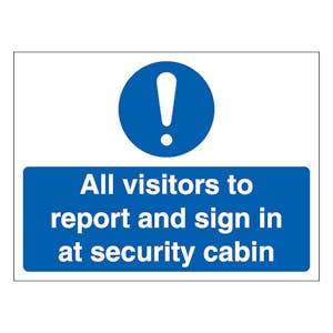 All Visitors To Report And Sign In At Security Cabin - Landscape