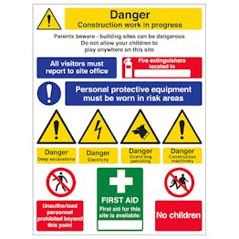 Multi Hazard Site Safety Notice 8 Points 2 Column - Custom