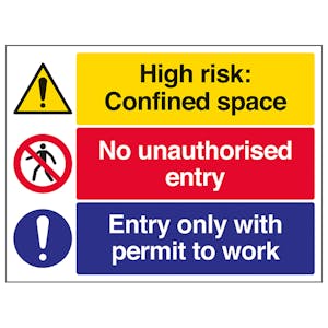 Confined Space / No Unauthorised Entry / Permit To Work - Correx