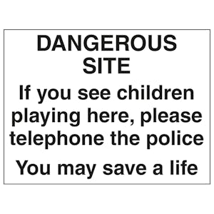 Dangerous Site If You See Children Playing Here - Correx