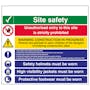 Multi Hazard Site Safety Notice 6 Points - Large Landscape