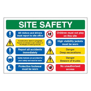 Site Safety - All Visitors And Drivers Must Report To Site Office - Landscape