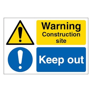 Warning Constrcution Site Keep Out - Large Landscape