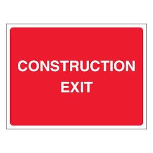 Construction Exit - Landscape -Red