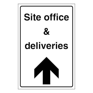 Site Office & Deliveries - Portrait - Arrow Up