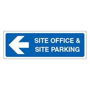 Site Office & Site Parking - Narrow Landscape - Arrow Left