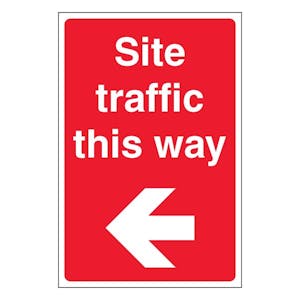 Site Traffic This Way - Portrait - Arrow Left