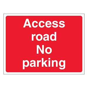 Access Road No Parking - Landscape - Red