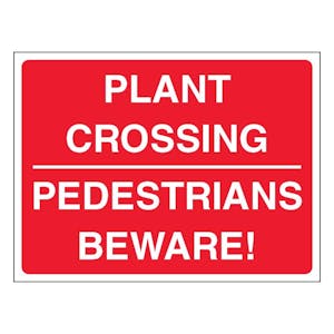 Plant Crossing Pedestrians Beware!  - Landscape - Red
