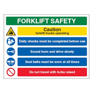 Forklift Safety Notice - Landscape