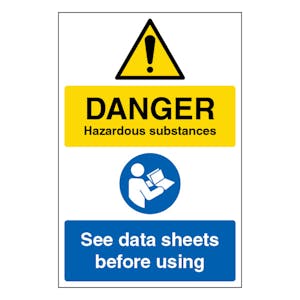 Danger Hazardous Substances - Portrait