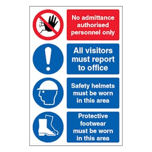 No Admittance Authorised Personnel Only - Portrait