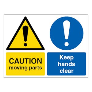 Caution Moving Parts Keep Hands Clear - Landscape