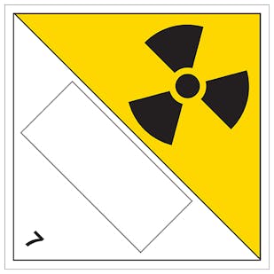 Radioactive 7 UN Substance Numbering Hazard Label