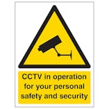 CCTV In Operation For Your Personal Safety - Portrait