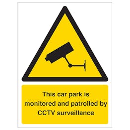 This Car Park Is Monitored By CCTV Surveillance - Portrait