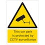 Car Park Is Protected By CCTV Surveillance - Portrait