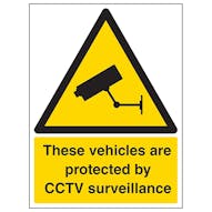 Vehicles Are Protected By CCTV - Portrait
