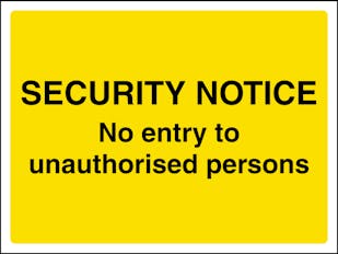 No Entry To Unauthorised Persons