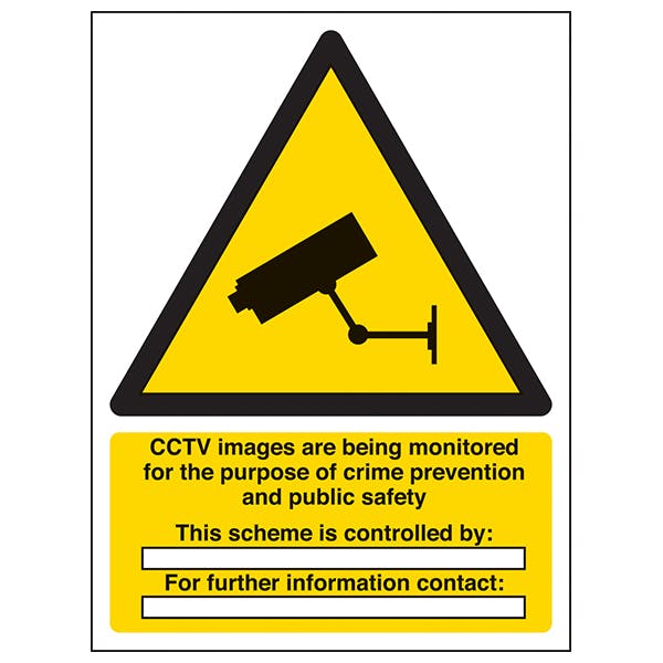 Custom CCTV Sign Images are being monitored 9484 Printed with contact details