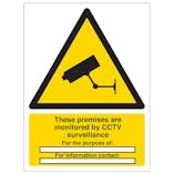 These Premises Are Monitored By CCTV - Portrait