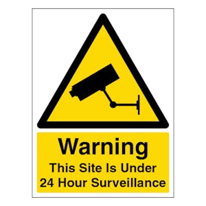 Warning This Site Is Under 24 Hour Surveillance - Portrait