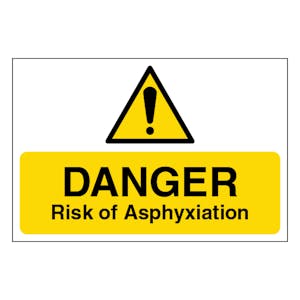 Danger Risk Of Asphyxiation - Large Landscape