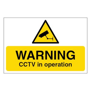 Warning CCTV In Operation - Large Landscape