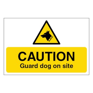 Caution Guard Dog On Site - Large Landscape