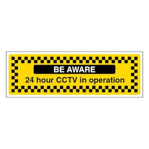 Be Aware! 24 Hour CCTV In Operation - Landscape